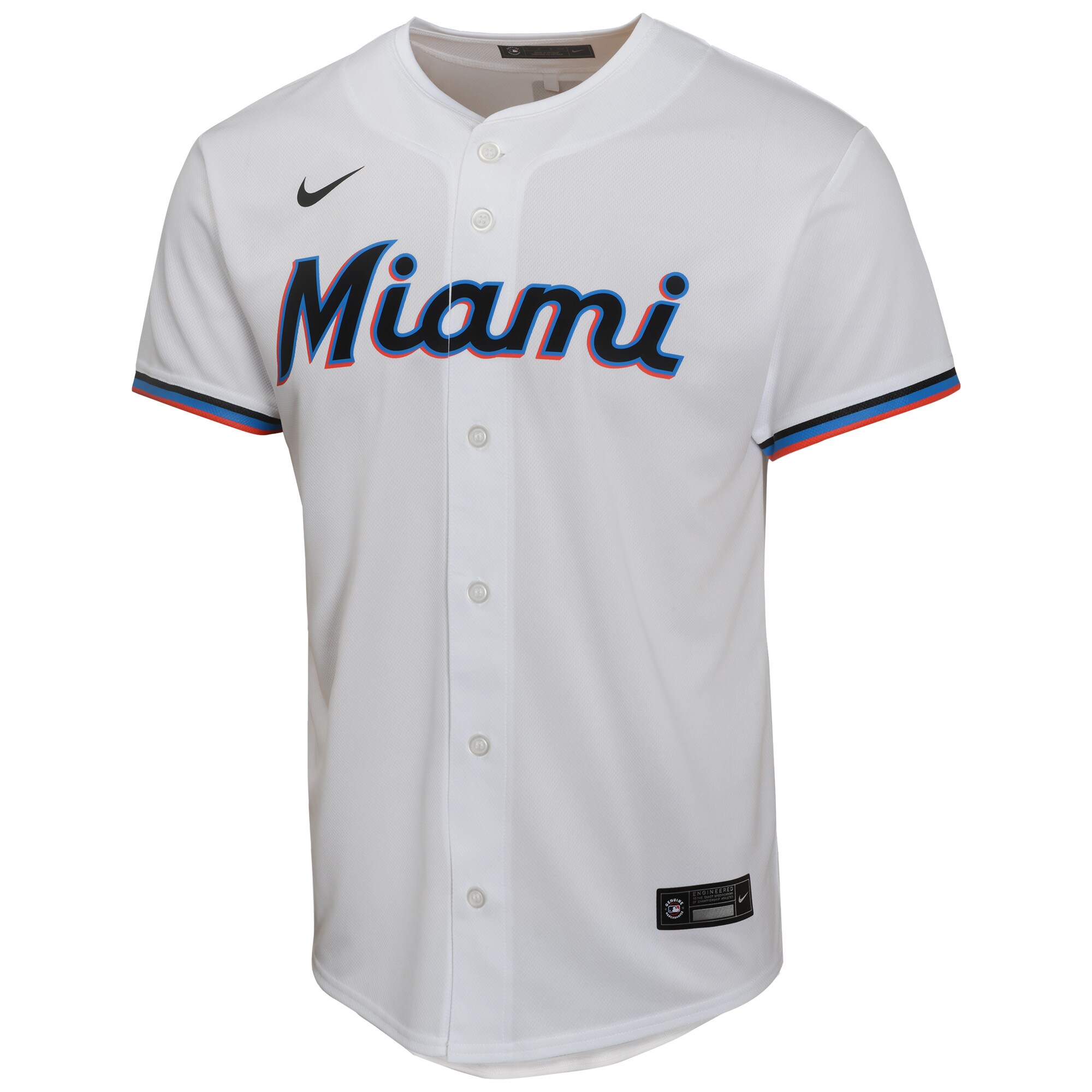 Alternative view of Jazz Chisholm Jr. Miami Marlins Youth Home Game Player Jersey - White