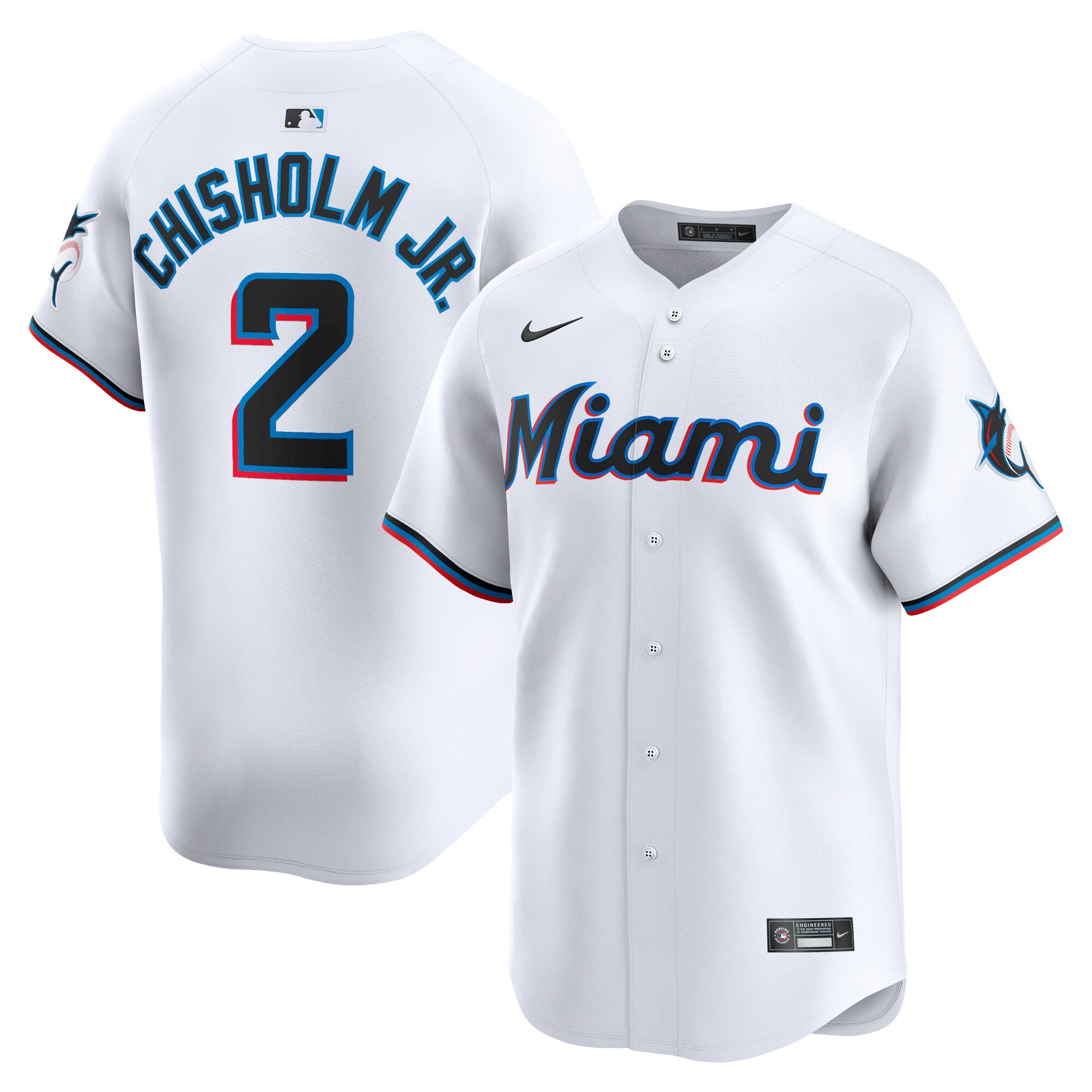 Jazz Chisholm Jr. Miami Marlins Youth Home Limited Player Jersey - White