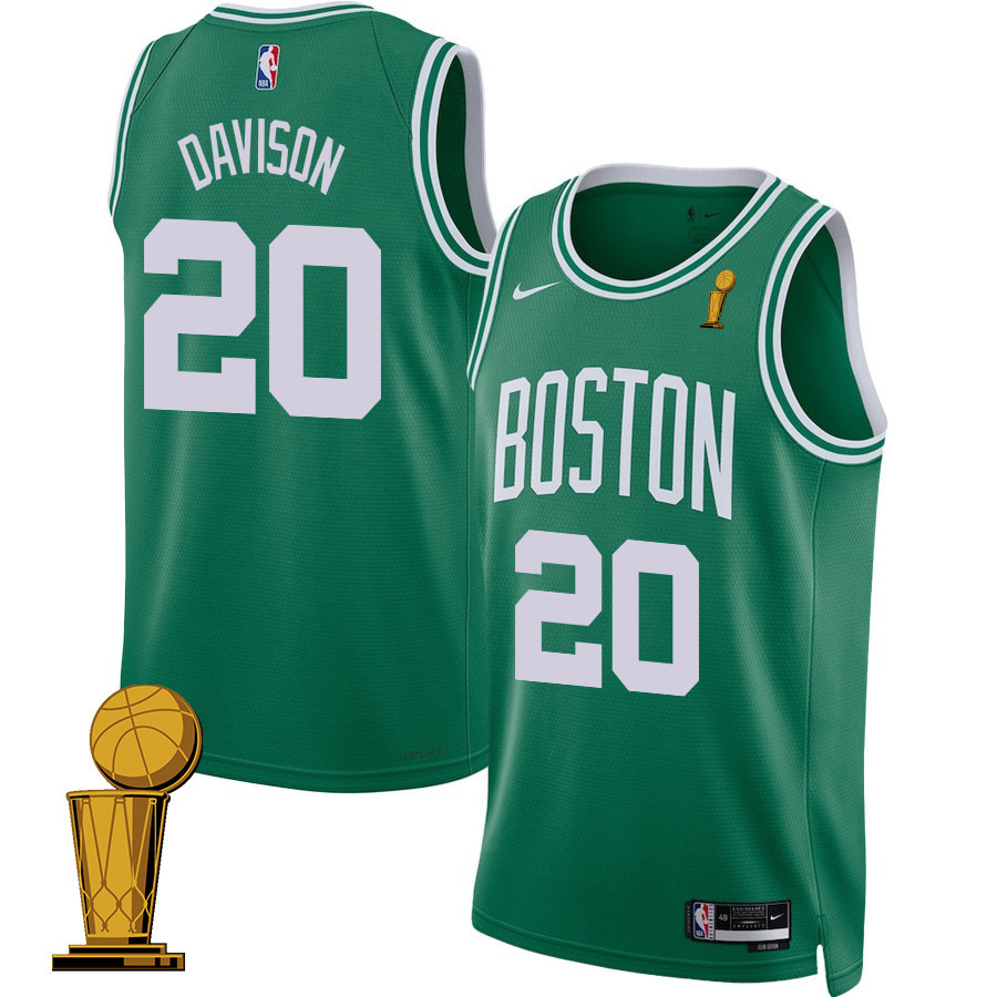JD Davison 20 Boston Celtics 2024 FINALS CHAMPIONS Jersey - Icon Edition - Kelly Green - JS873