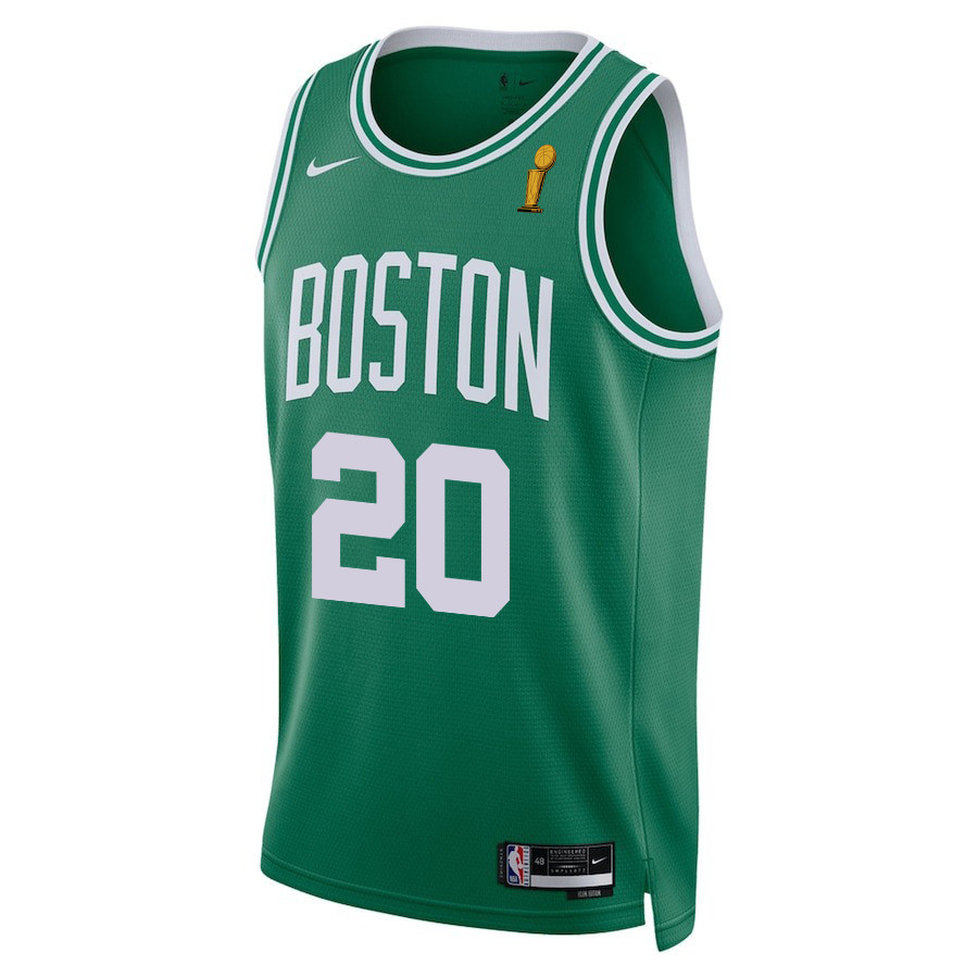 Alternative view of JD Davison 20 Boston Celtics 2024 FINALS CHAMPIONS Jersey - Icon Edition - Kelly Green - JS873
