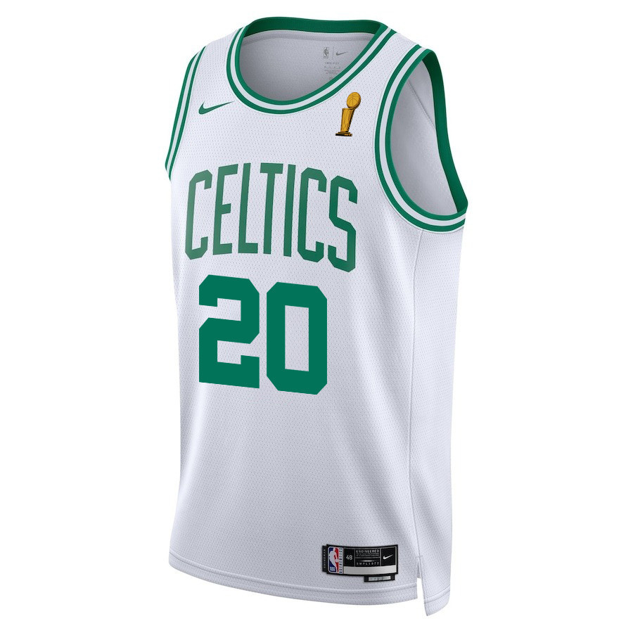 Alternative view of JD Davison 20 Boston Celtics 2024 FINALS CHAMPIONS Swingman Jersey - Association Edition - White - JS490