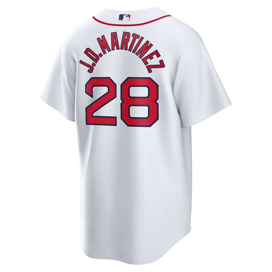 Alternative view of J.D. Martinez 28 Boston Red Sox Home Men Jersey - White