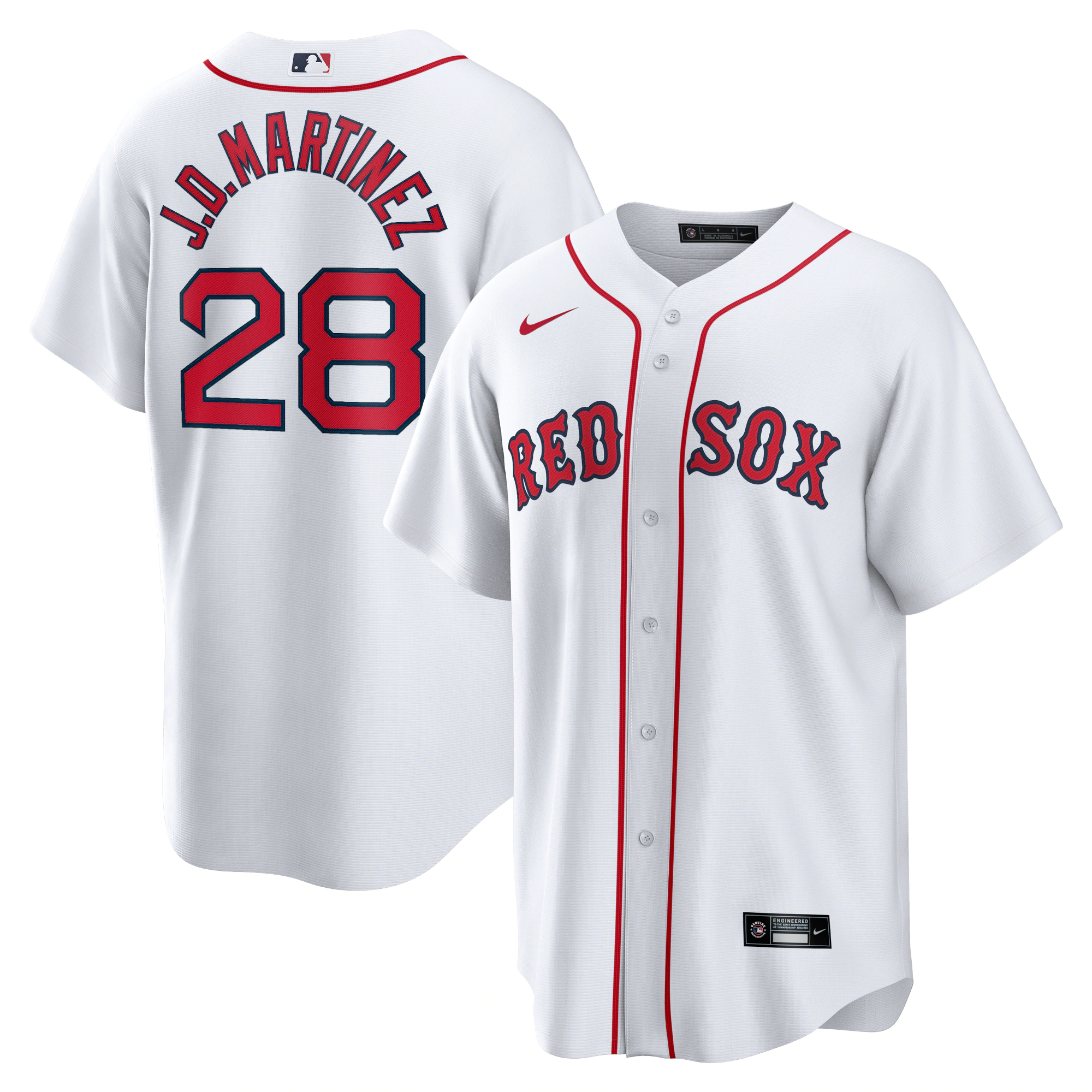 J.d. Martinez Boston Red Sox Home Replica Player Name Jersey - White