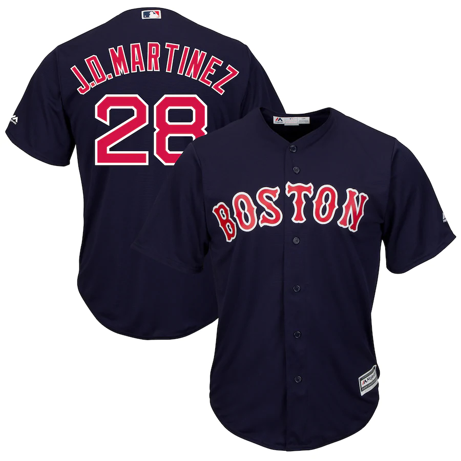J.d. Martinez Boston Red Sox Majestic Alternate Official Cool Base Player Jersey - Navy