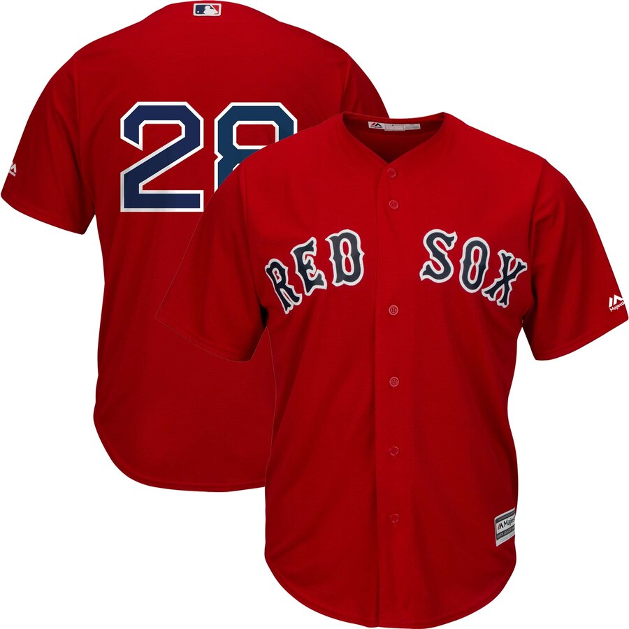 J.d. Martinez Boston Red Sox Majestic Alternate Official Cool Base Replica Player Jersey - Scarlet Color