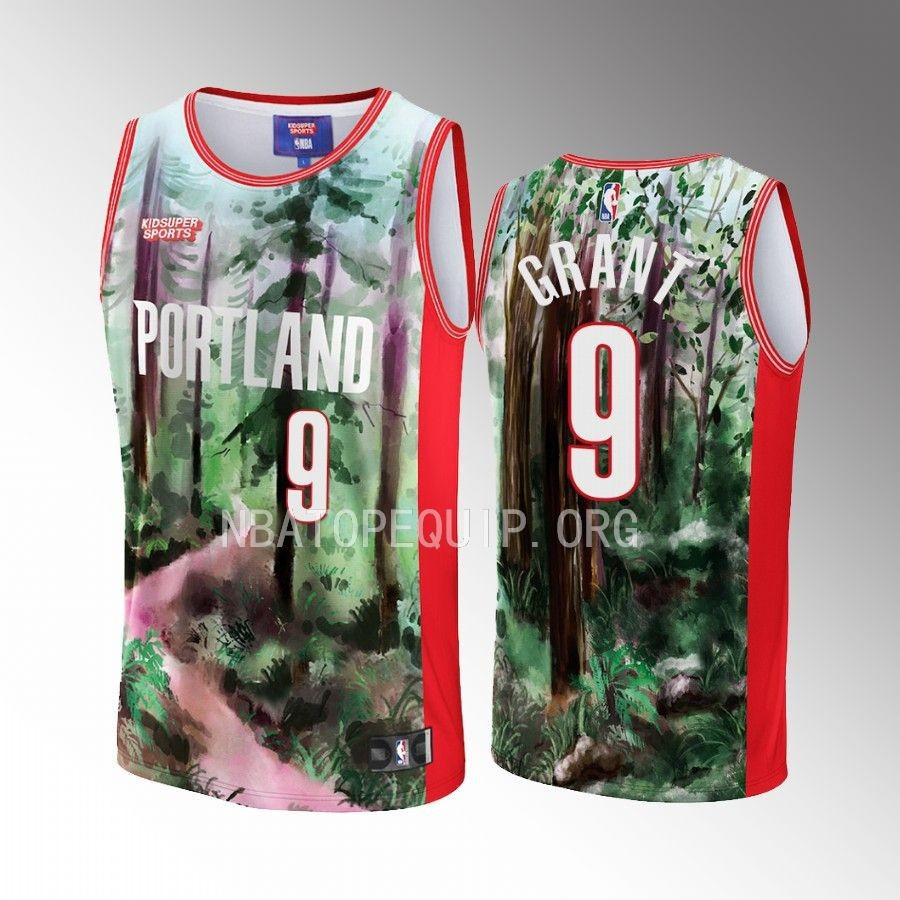 Jerami Grant 9 Portland Trail Blazers NBA & KidSuper Studios Unisex Hometown Jersey - JS271 