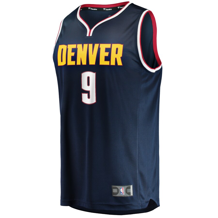 Alternative view of Jerami Grant Denver Nuggets Fanatics Branded Fast Break Replica Jersey Navy - Icon Edition