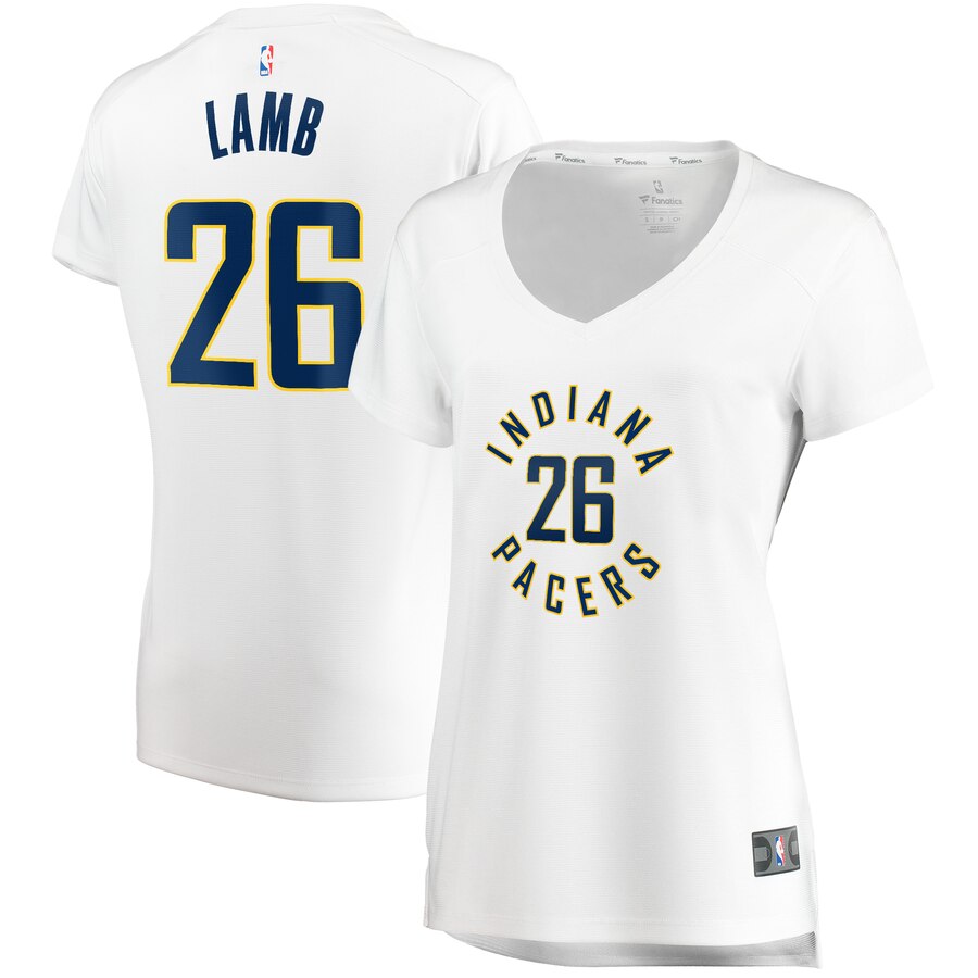 Jeremy Lamb Indiana Pacers Fanatics Branded Women's Fast Break Replica Jersey White - Association Edition