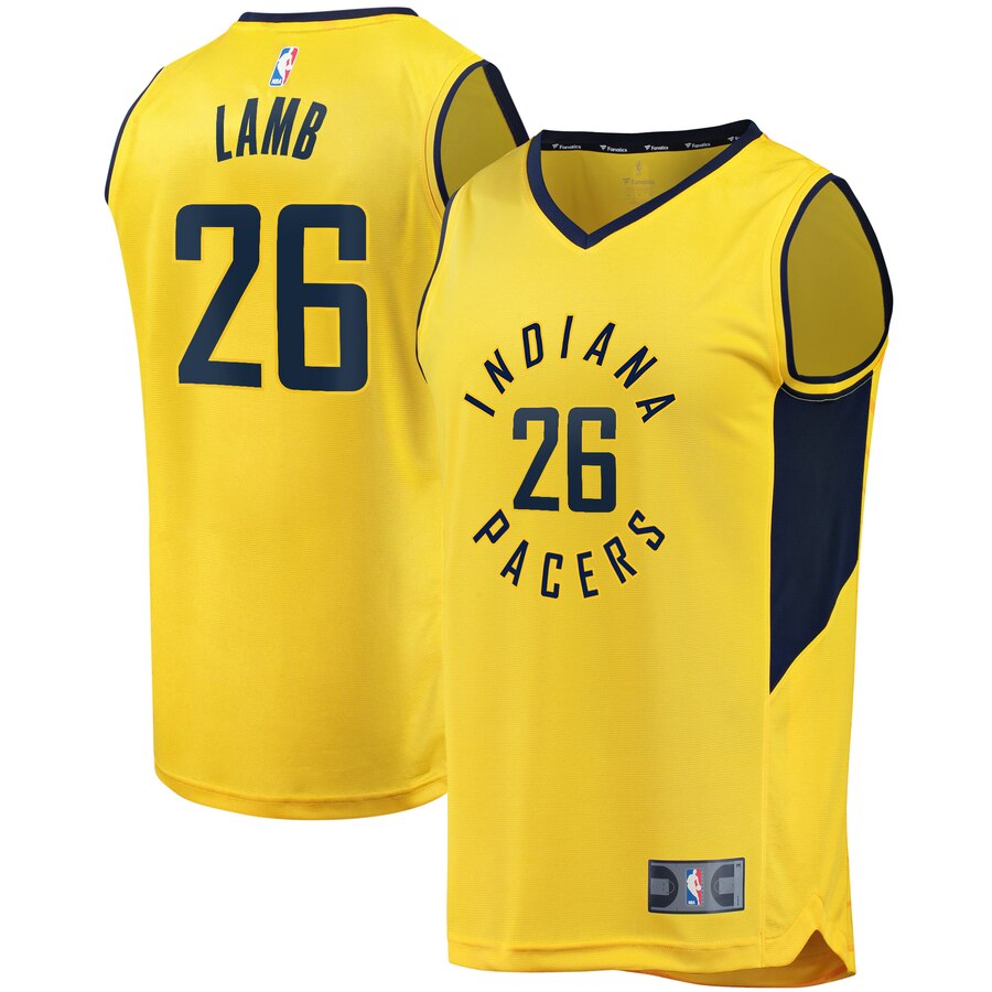 Jeremy Lamb Indiana Pacers Fanatics Branded Youth Fast Break Replica Jersey Gold - Statement Edition