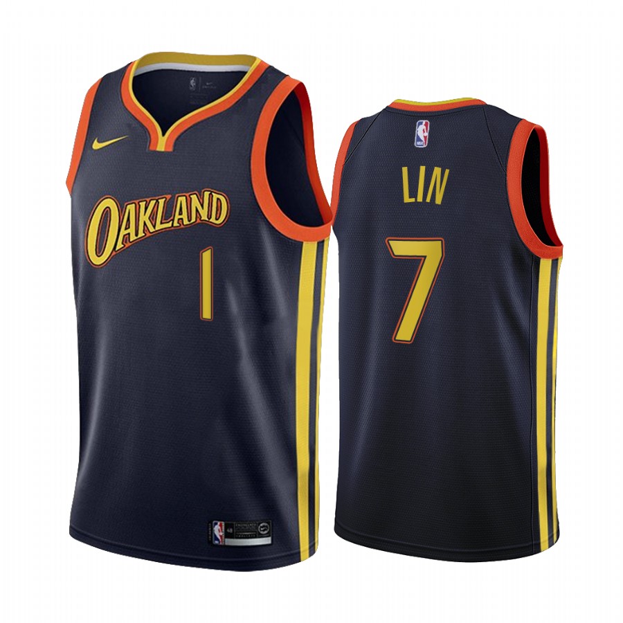 Jeremy Lin Golden State Warriors Navy City Edition Oakland 2020-21 Jersey