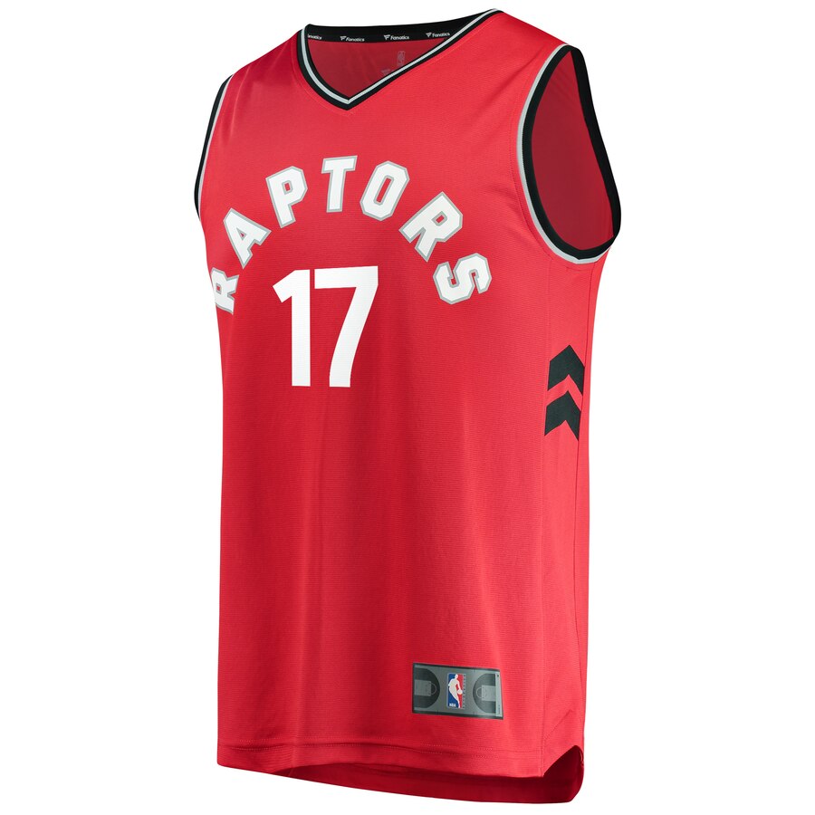 Alternative view of Jeremy Lin Toronto Raptors Fanatics Branded Fast Break Replica Jersey - Icon Edition - Red