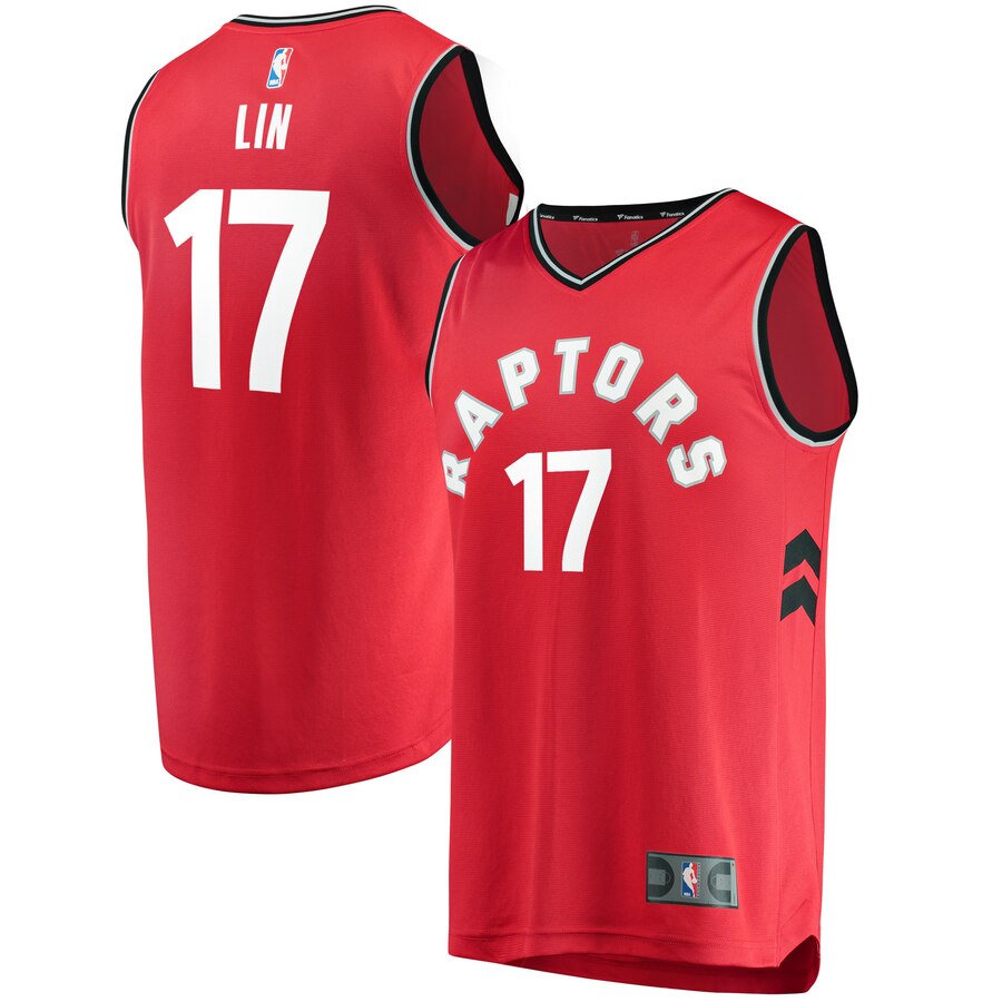 Jeremy Lin Toronto Raptors Fanatics Branded Youth Fast Break Replica Jersey Red - Icon Edition