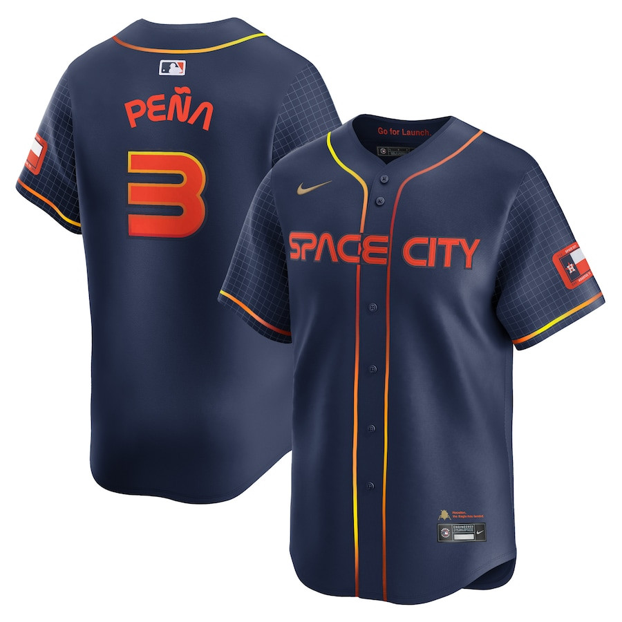 Jeremy Peña 3 Houston Astros City Connect Limited Men Jersey - Navy 