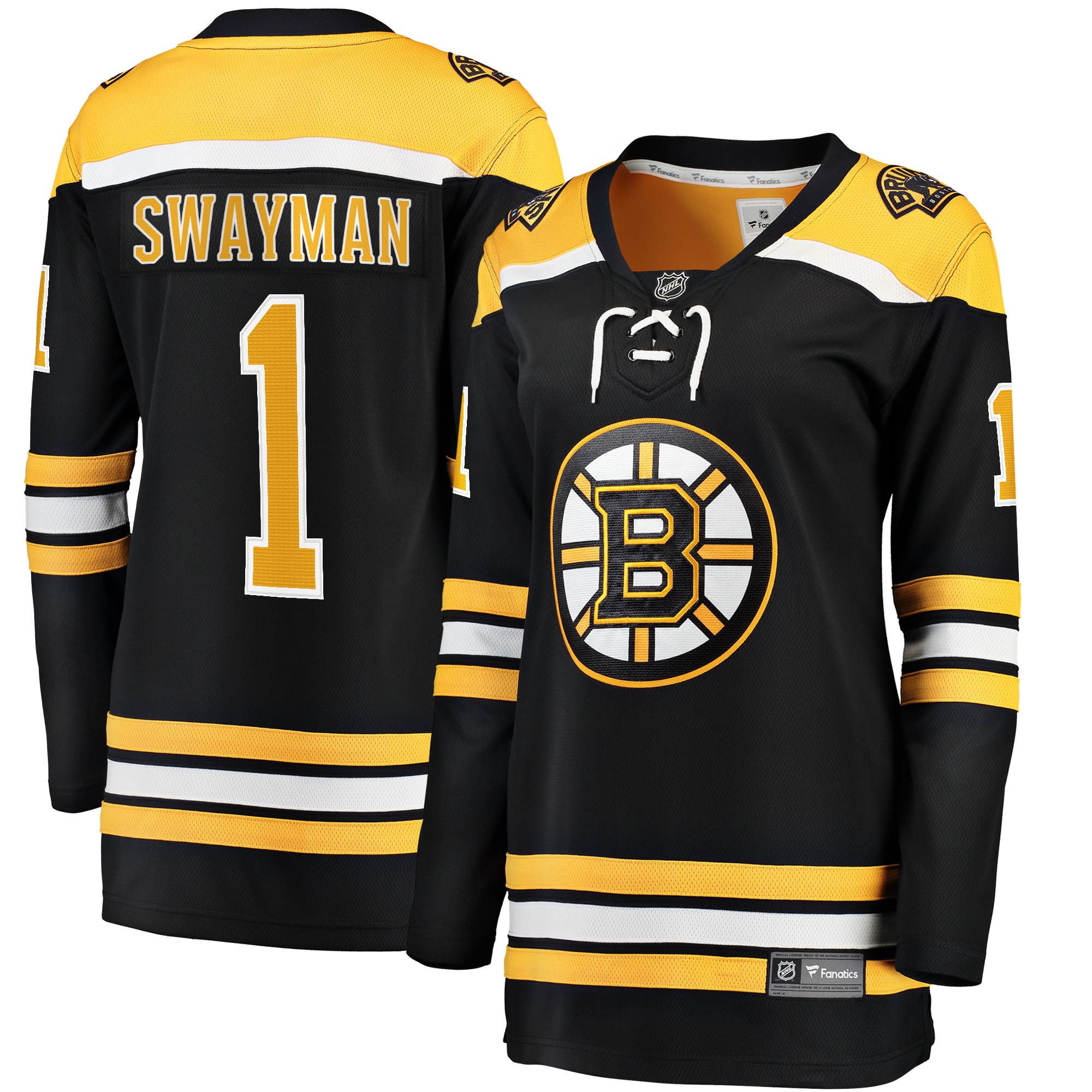 Jeremy Swayman 1 Boston Bruins Home Breakaway Jersey - Women, Black - JS747 