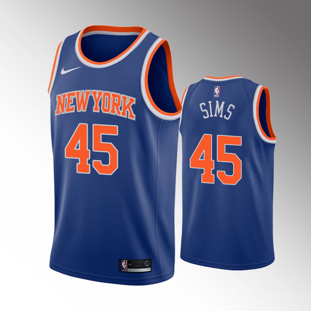 Jericho Sims New York Knicks 2021 Icon Edition Blue 2021 Nba Draft Jersey