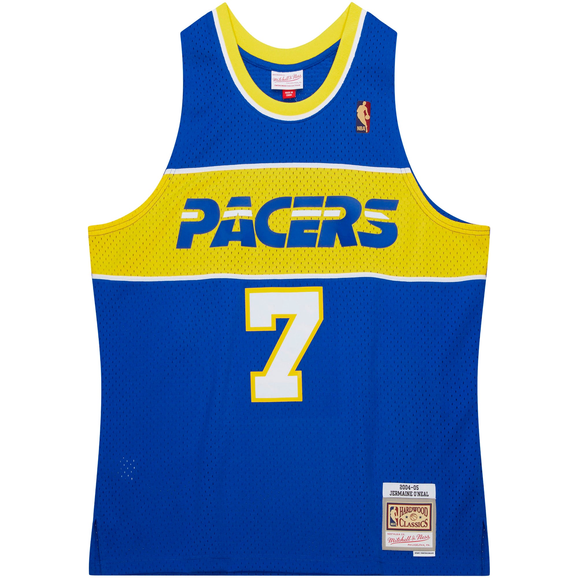Alternative view of Jermaine O'neal Indiana Pacers Mitchell & Ness 2004/05 Hardwood Classics Swingman Jersey - Royal