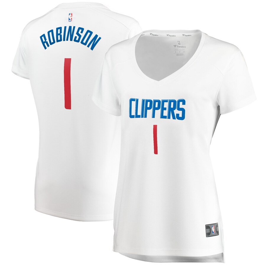 Jerome Robinson La Clippers Fanatics Branded Women's Fast Break Player Jersey - Association Edition - White