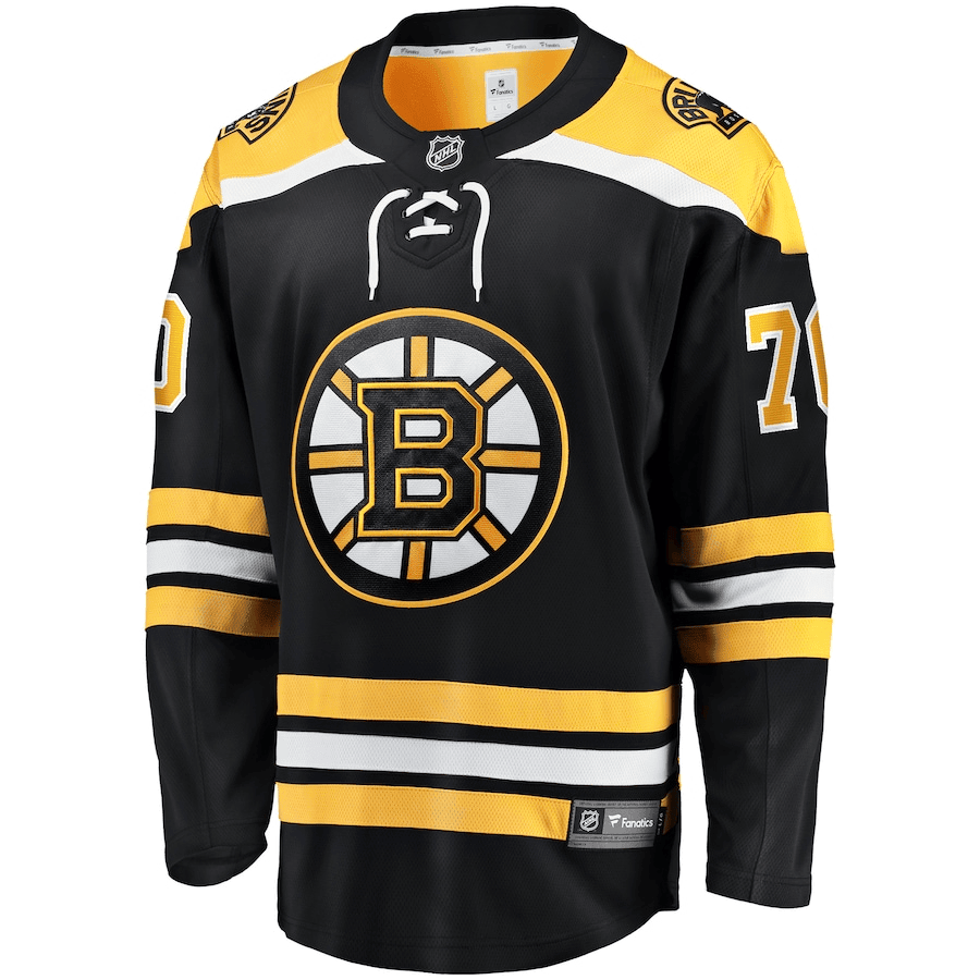 Alternative view of Jesper Boqvist 70 Boston Bruins Breakaway Home Jersey - Men, Black - JS765 