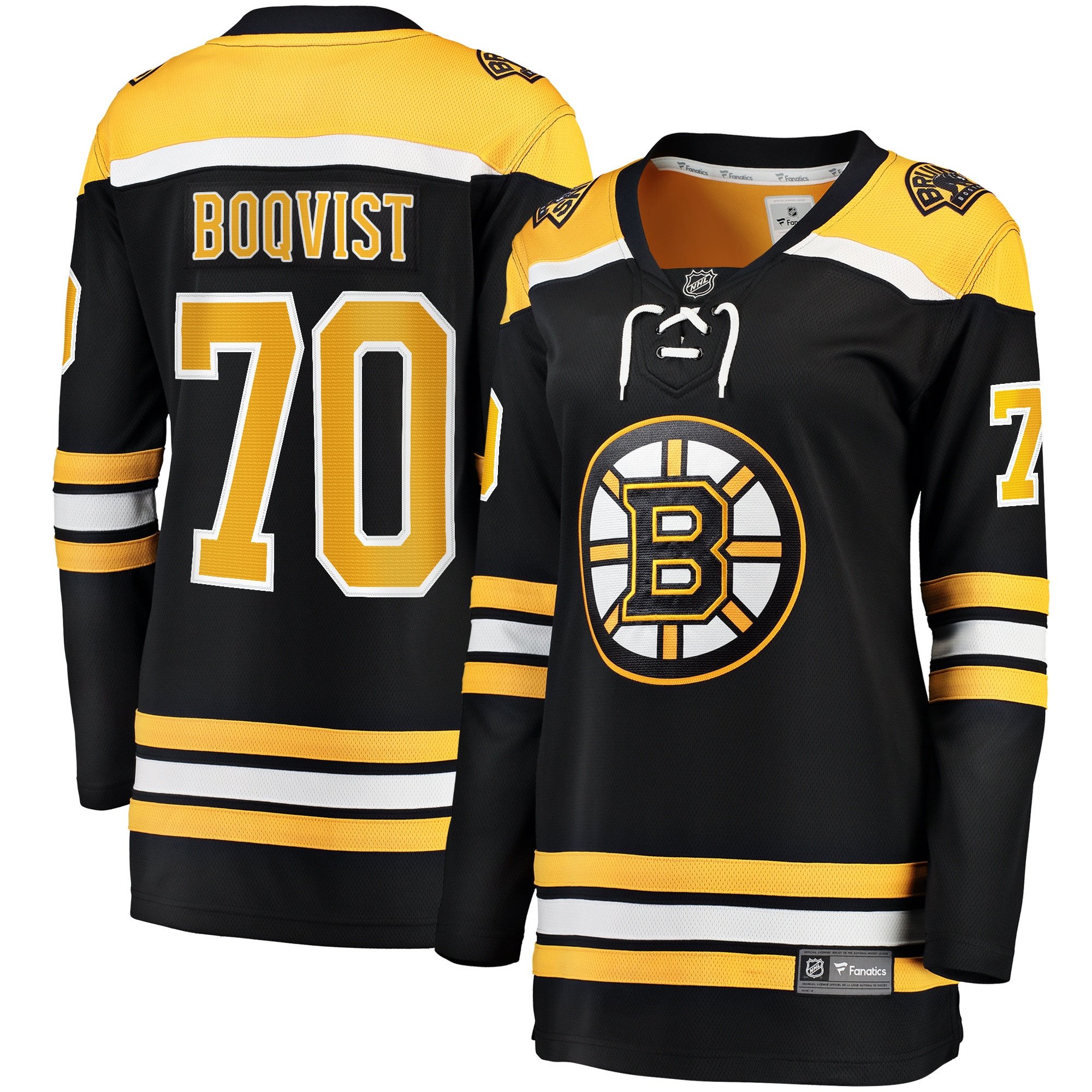 Jesper Boqvist 70 Boston Bruins Home Breakaway Jersey - Women, Black - JS535 