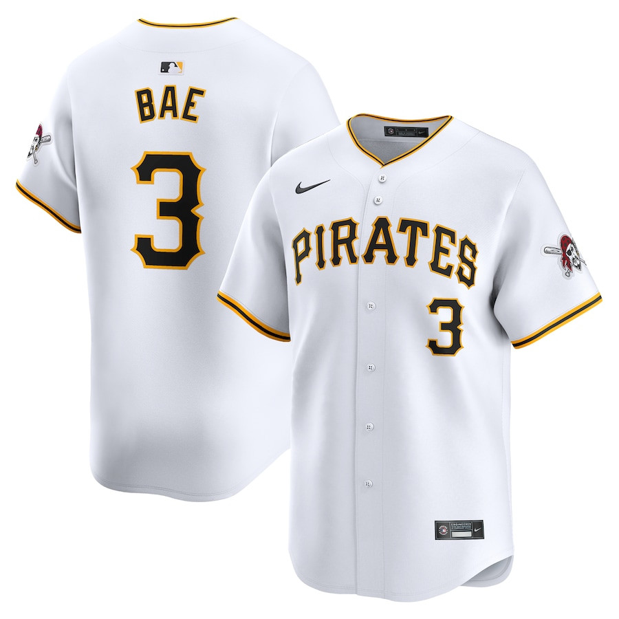 Ji-Hwan Bae 3 Pittsburgh Pirates Home Limited Men Jersey - White 