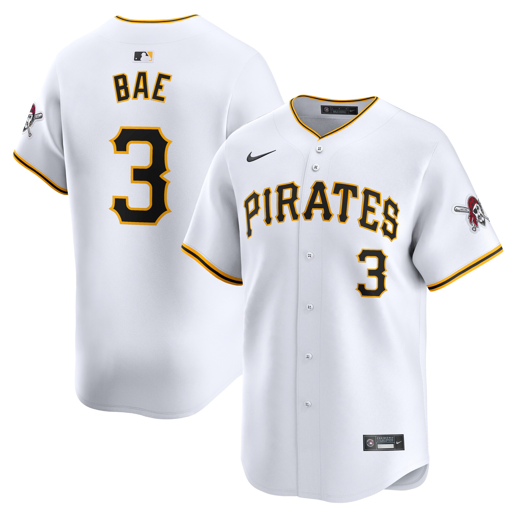 Ji-hwan Bae Pittsburgh Pirates Home Limited Player Jersey - White