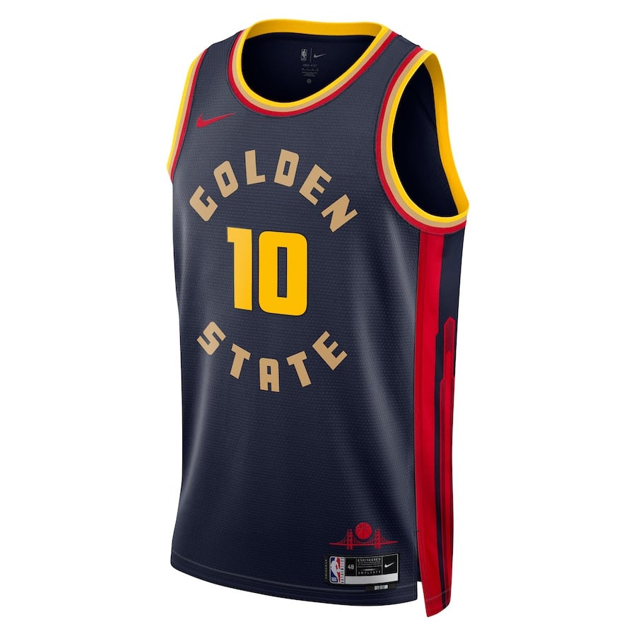 Alternative view of Jimmy Butler 10 Golden State Warriors Unisex Swingman Jersey - City Edition - Navy - JS749 