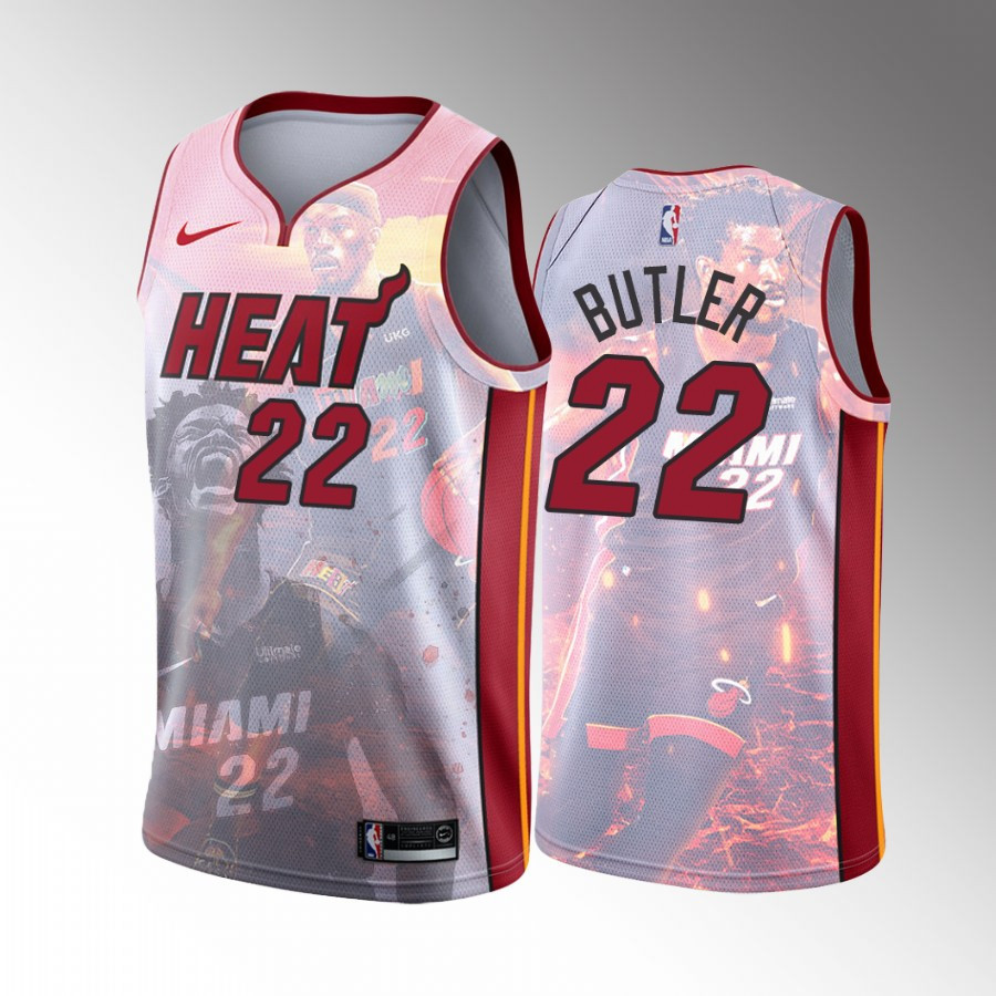 Jimmy Butler 22 Buckets Highlights Miami Heat White Printing Men Jersey Special - JS169 