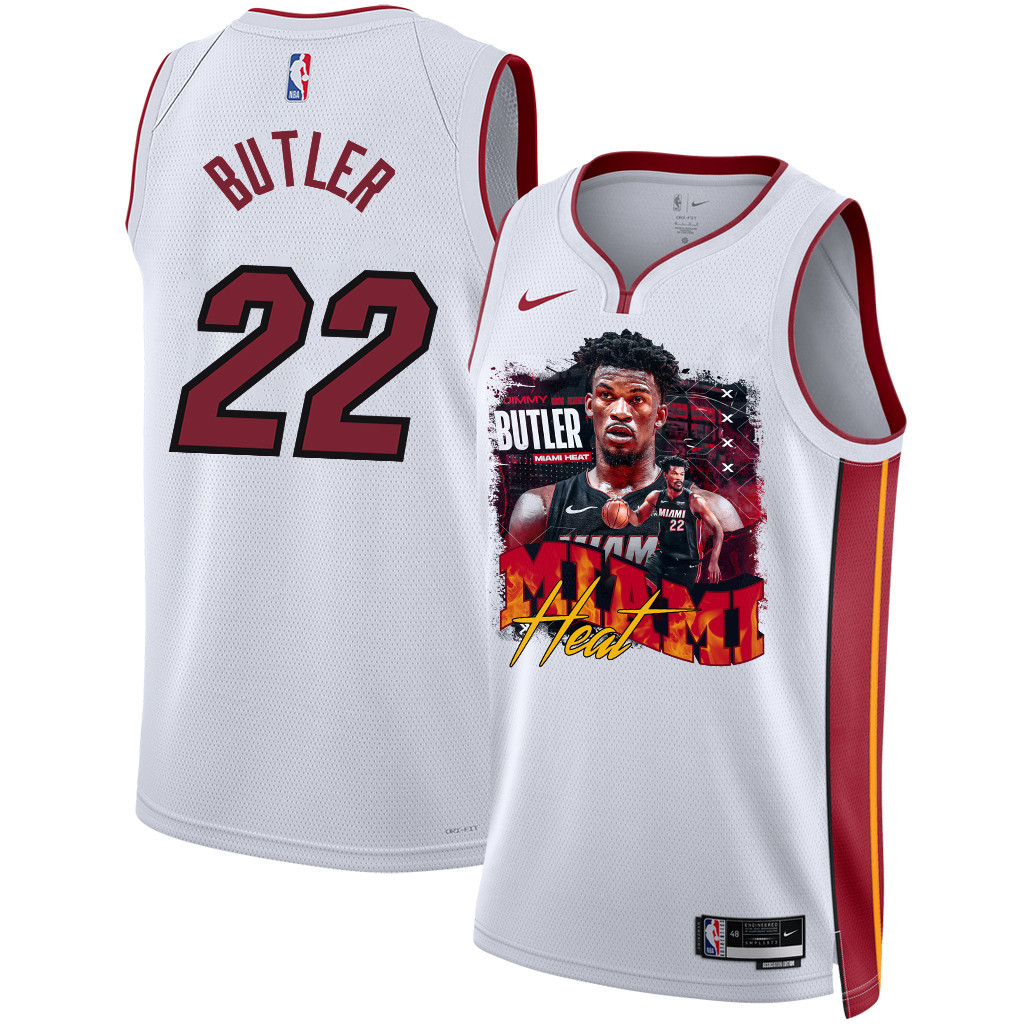 Jimmy Butler 22 Miami Heat Star Performer 2023 NBA Champions Swingman Jersey - White - JS490 