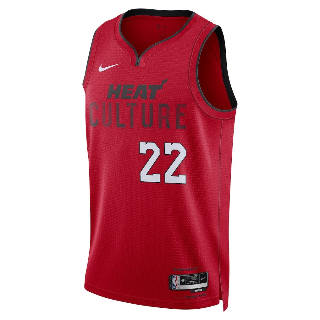 Alternative view of Jimmy Butler 22 Miami Heat Unisex 2024/25 Swingman Player Jersey - City Edition - Red - JS365 