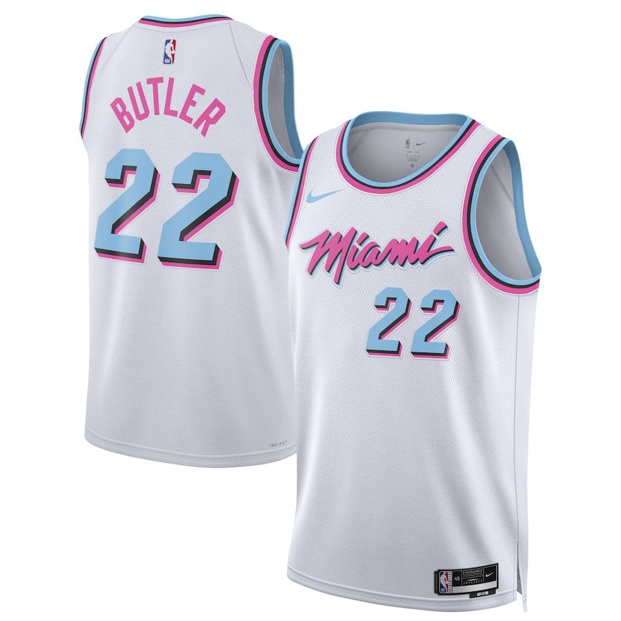 Jimmy Butler 22 Miami Heat Unisex 2024/25 Swingman Player Jersey - City Edition - White - JS335 
