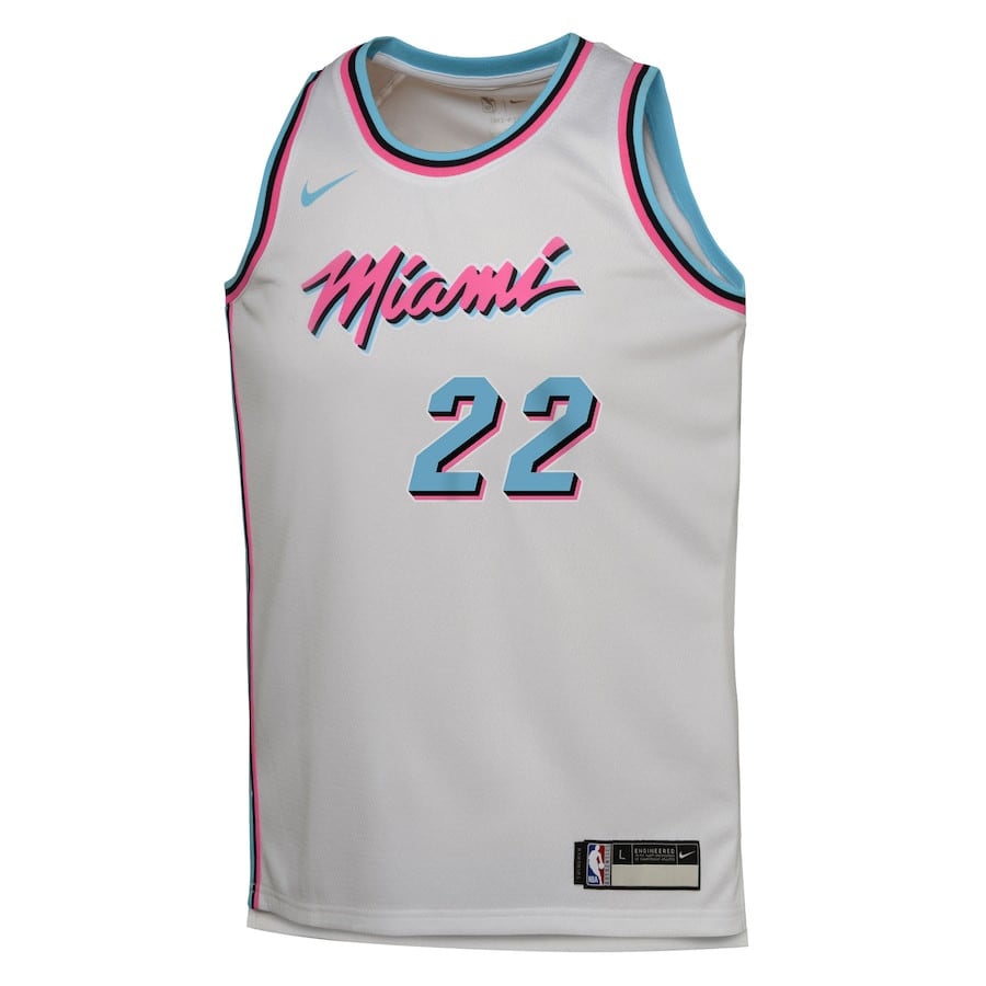 Alternative view of Jimmy Butler 22 Miami Heat YOUTH 2024/25 Swingman Player Jersey - City Edition - White - JS989 