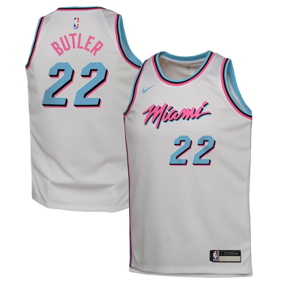 Jimmy Butler 22 Miami Heat YOUTH 2024/25 Swingman Player Jersey - City Edition - White - JS989 