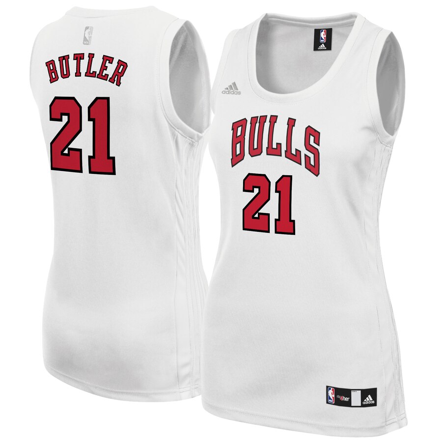Jimmy Butler Chicago Bulls Adidas Women's Fashion Replica Jersey - White