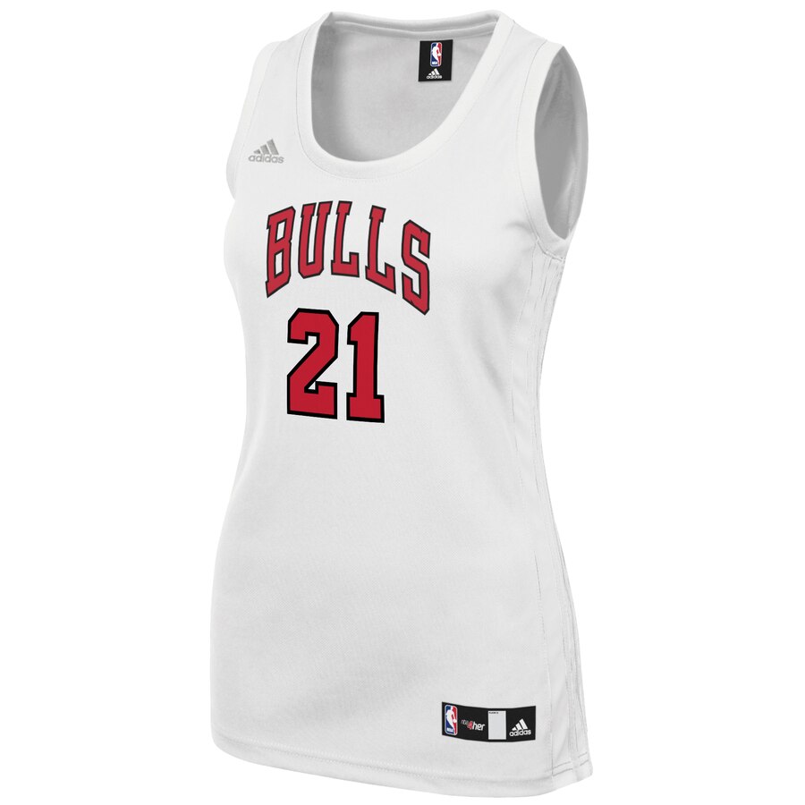 Alternative view of Jimmy Butler Chicago Bulls Adidas Women's Fashion Replica Jersey - White
