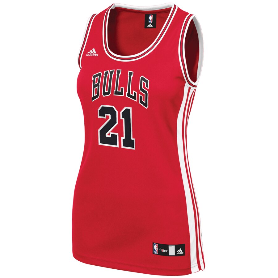 Alternative view of Jimmy Butler Chicago Bulls Adidas Women's Road Replica Jersey - Red