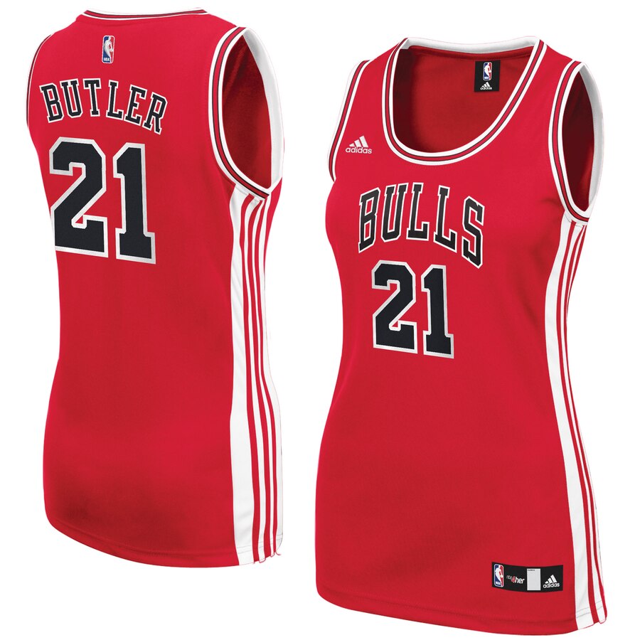 Jimmy Butler Chicago Bulls Adidas Women's Road Replica Jersey - Red