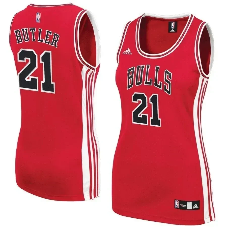 Jimmy Butler Chicago Bulls Women's Road Jersey - Red - JS627 
