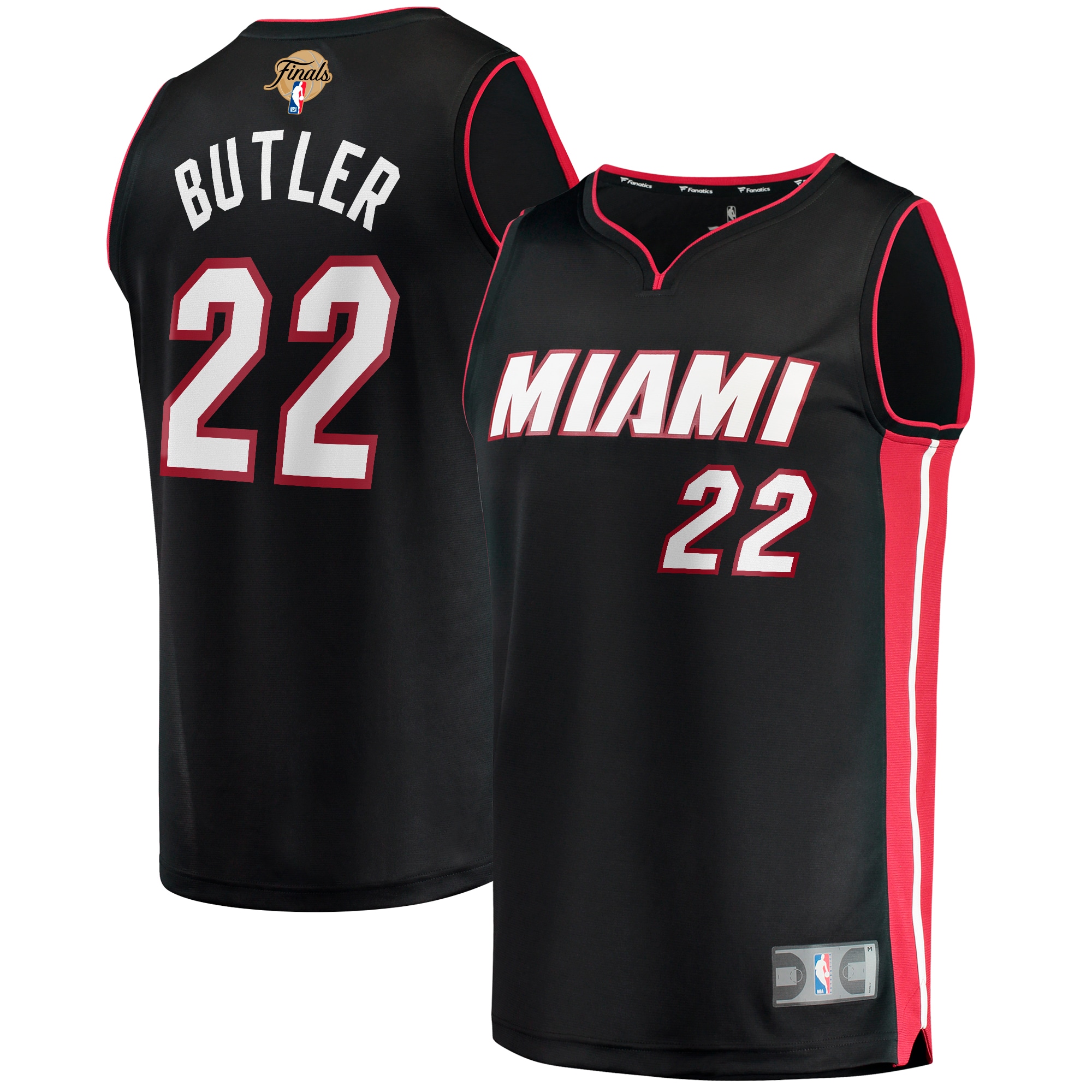 Alternative view of Jimmy Butler Miami Heat Fanatics Branded 2023 Nba Finals Fast Break Player Jersey - Icon Edition - Black