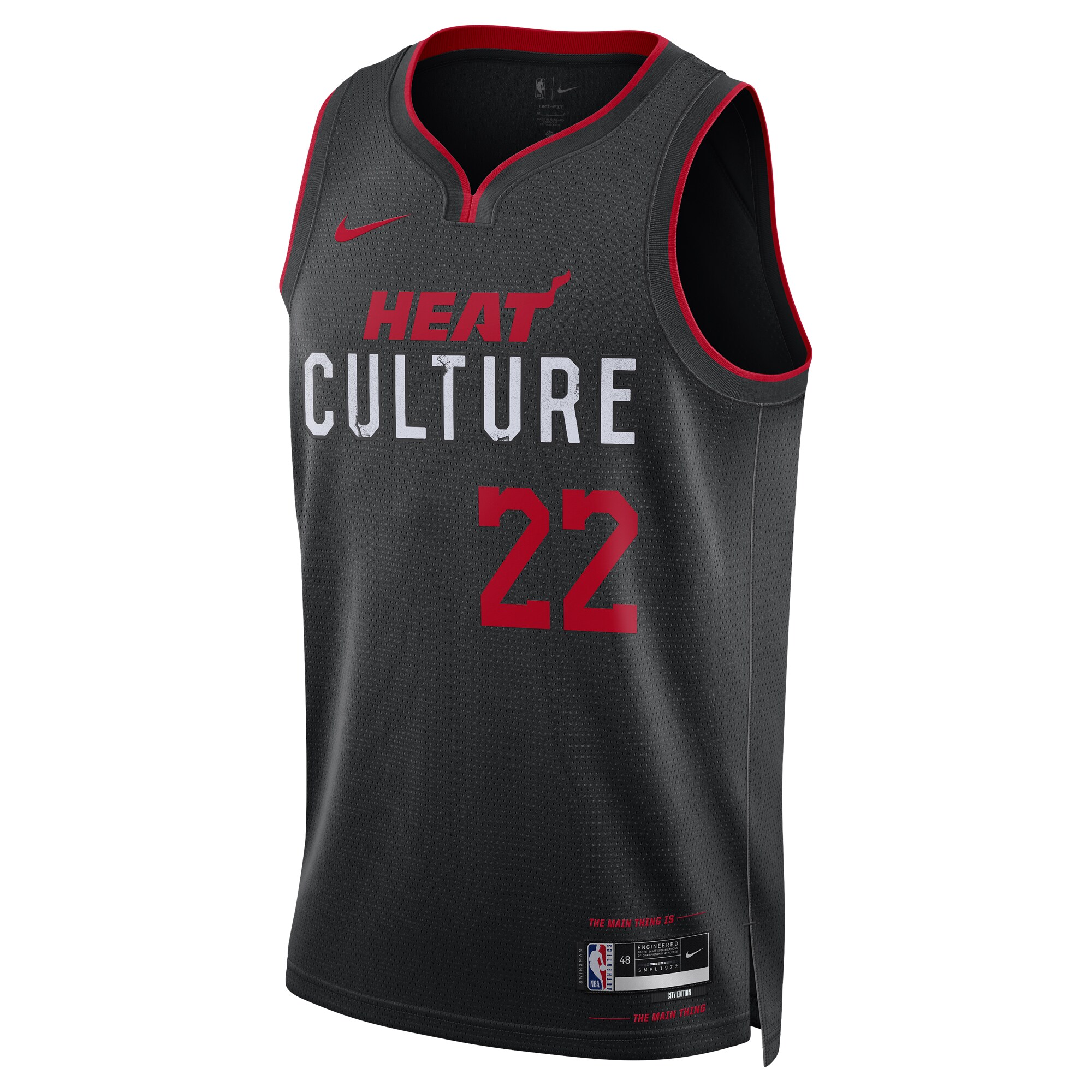 Alternative view of Jimmy Butler Miami Heat Unisex 2023/24 Swingman Jersey - Black - City Edition