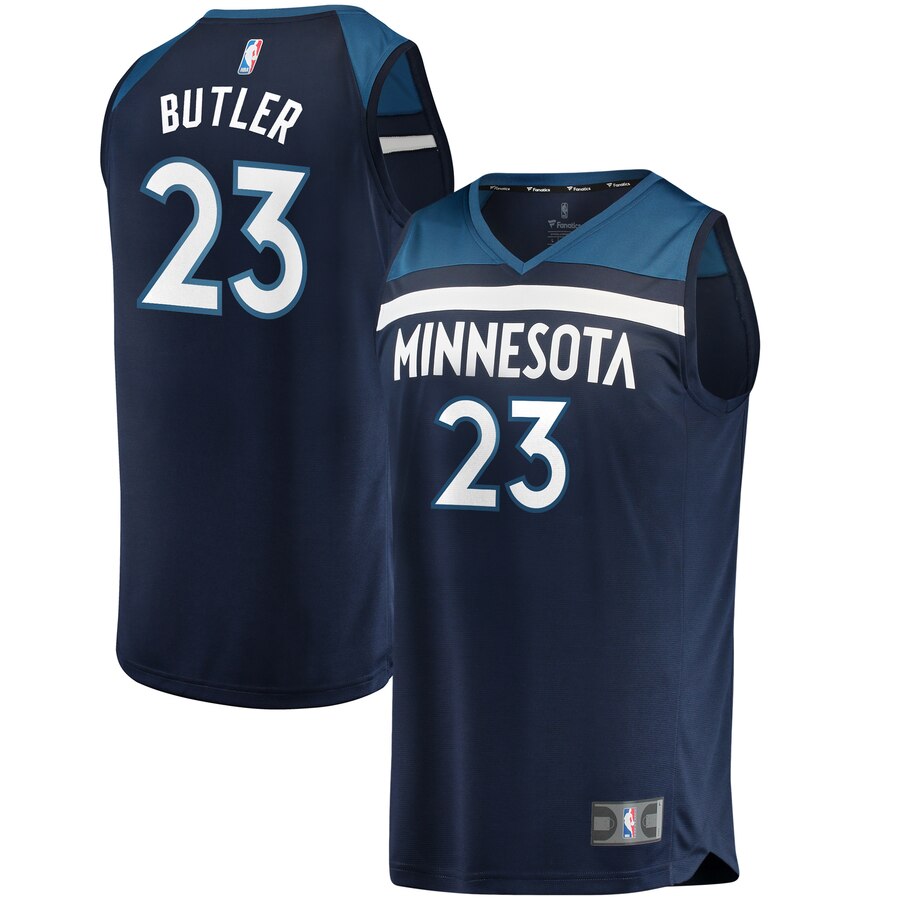Jimmy Butler Minnesota Timberwolves Fanatics Branded Fast Break Replica Jersey Navy - Icon Edition