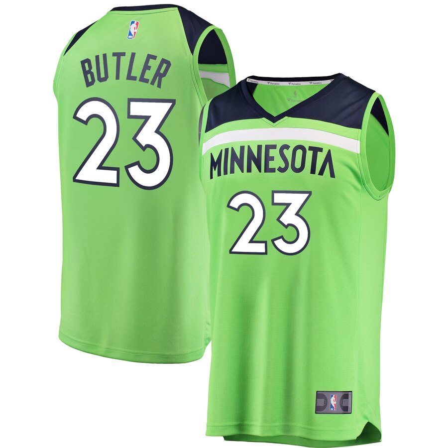 Jimmy Butler Minnesota Timberwolves Fanatics Branded Youth Fast Break Replica Jersey Neon Green - Statement Edition