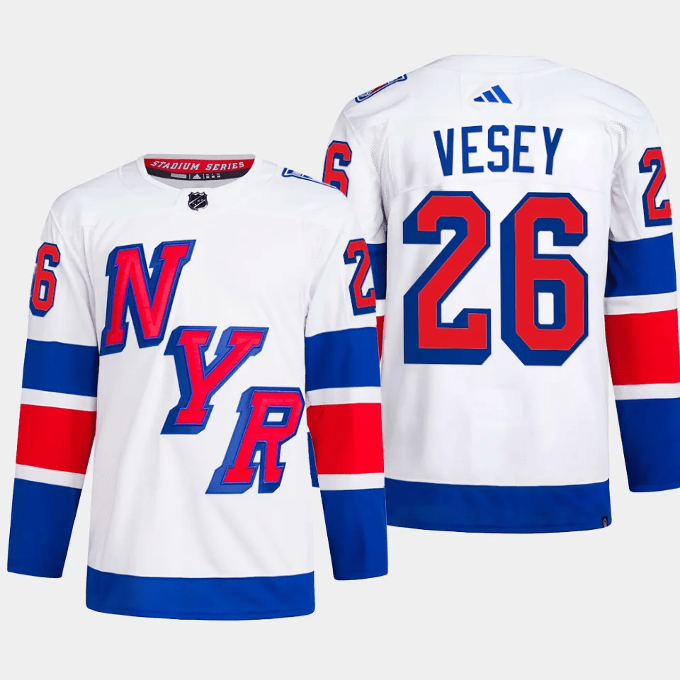 Jimmy Vesey 26 New York Rangers 2024 Stadium Series Primegreen Men Jersey - White - JS180 