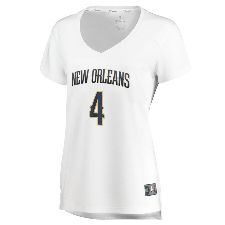 Alternative view of Jj Redick New Orleans Pelicans Fanatics Branded Women's Fast Break Player Jersey - Association Edition - White