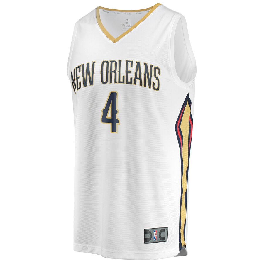 Alternative view of Jj Redick New Orleans Pelicans Fanatics Branded Youth Fast Break Player Jersey - Association Edition - White