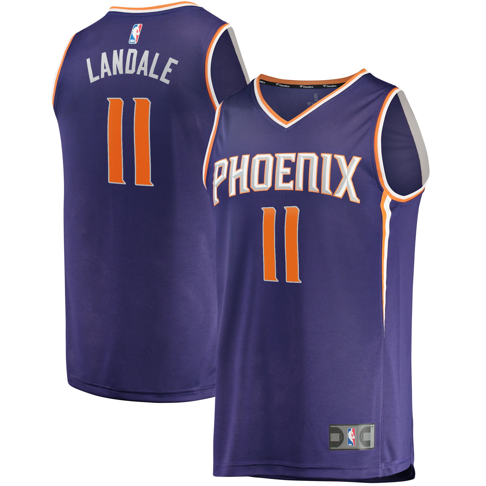 Alternative view of Jock Landale Phoenix Suns Fanatics Branded Fast Break Replica Jersey - Icon Edition - Purple
