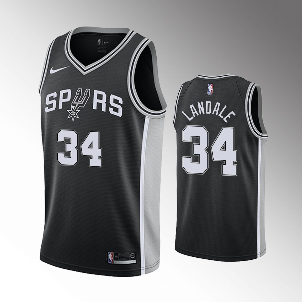Jock Landale San Antonio Spurs 2021 Icon Edition Black Melbourne United Mvp Jersey