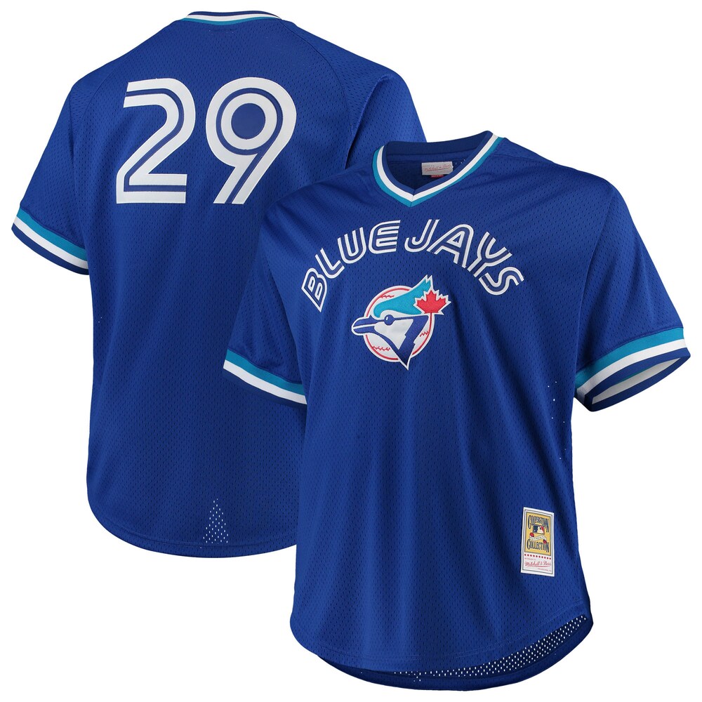 Joe Carter Toronto Blue Jays Mitchell & Ness Big & Tall Cooperstown Collection Mesh Batting Practice Jersey - Royal