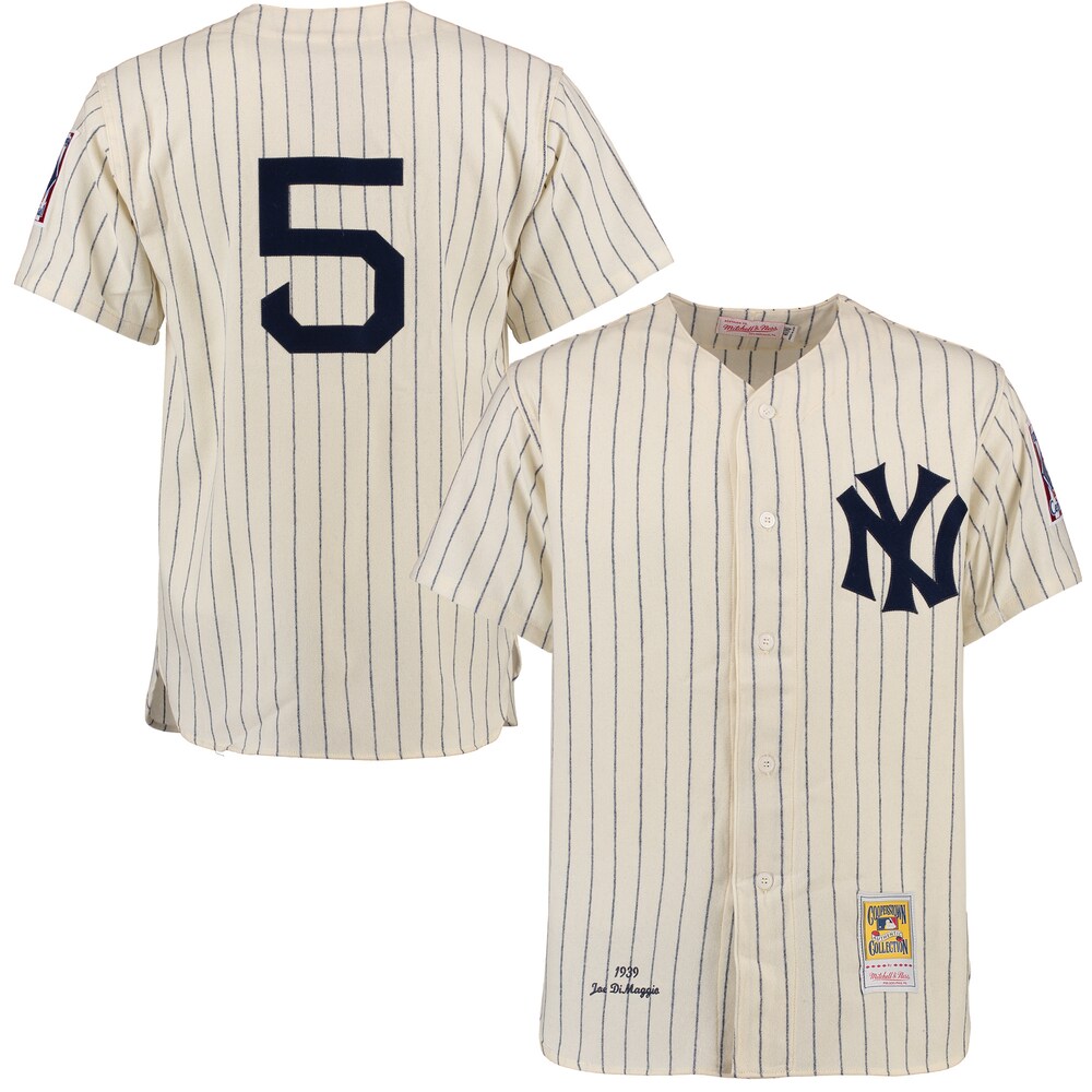 Joe Dimaggio New York Yankees Mitchell & Ness Throwback Jersey - Cream