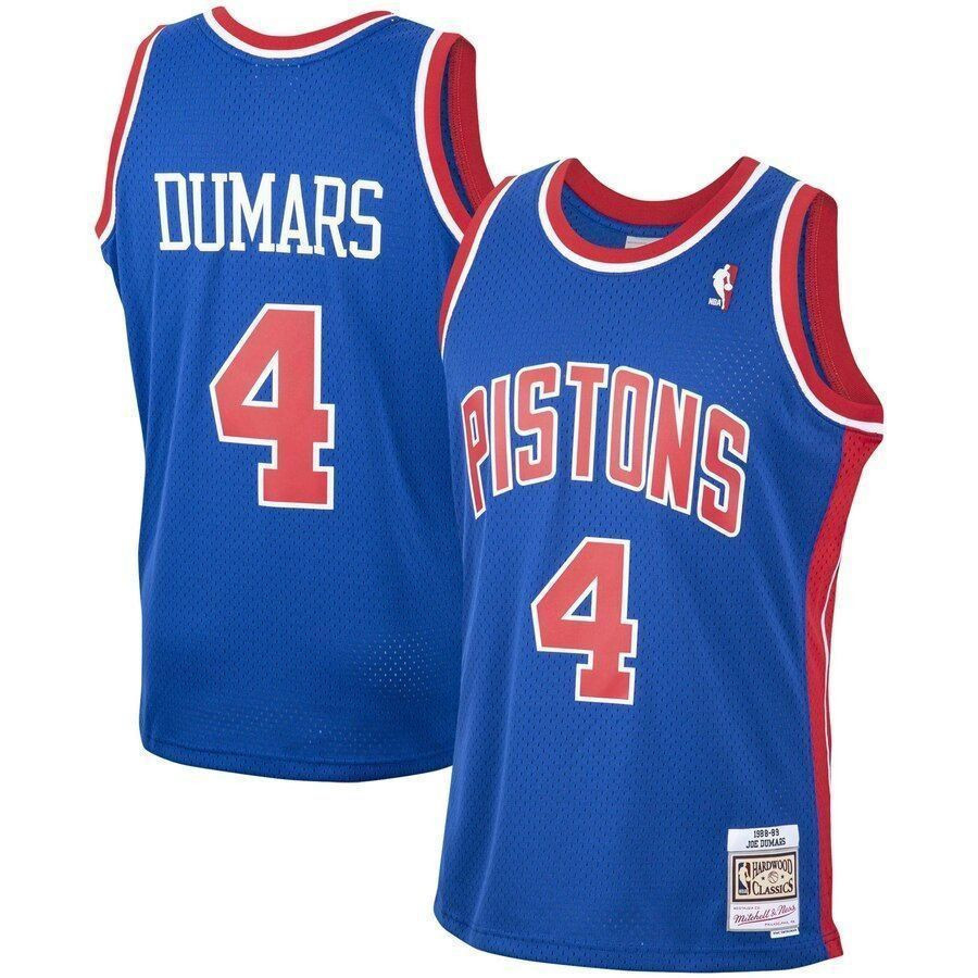 Joe Dumars Detroit Pistons Mitchell & Ness 1988-89 Hardwood Classics Swingman Player Jersey - Blue - JS345 