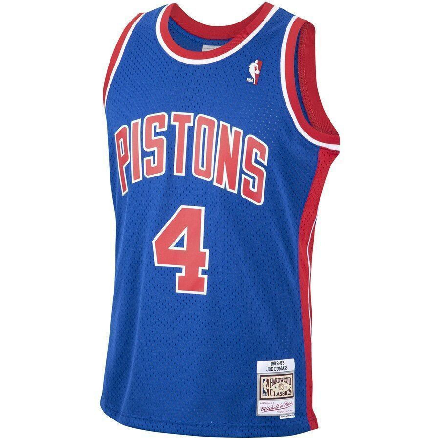 Alternative view of Joe Dumars Detroit Pistons Mitchell & Ness 1988-89 Hardwood Classics Swingman Player Jersey - Blue - JS345 